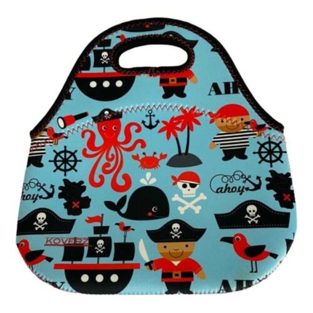 Koverz  Neoprene Octopus Whale Crab Pirate Lunch Bag Zipper Closure